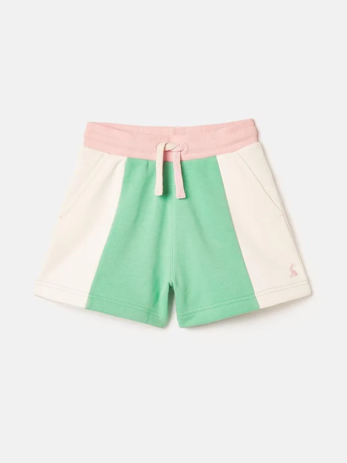 Joules Skirts Girls Green Colourblock Jersey Shorts