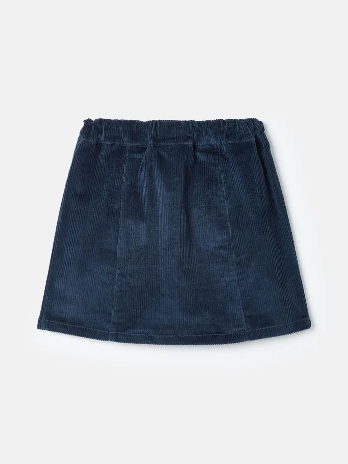 Joules Skirts Girls Navy Blue Kness Length Corduroy Skirt