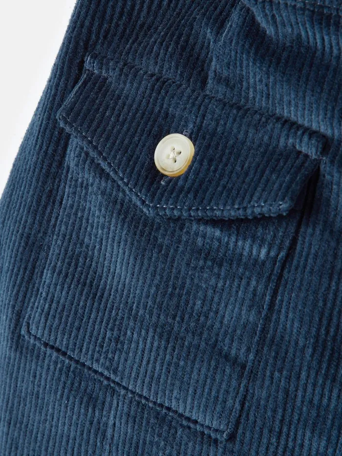 Joules Skirts Girls Navy Blue Kness Length Corduroy Skirt