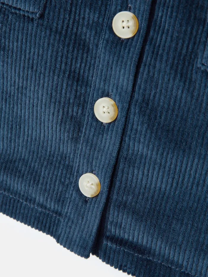 Joules Skirts Girls Navy Blue Kness Length Corduroy Skirt