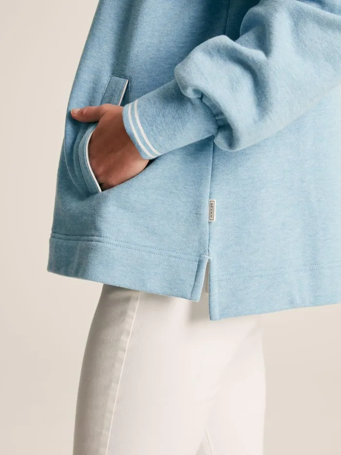 Joules Sweatshirts and Hoodies Women Blue Quarter Zip Funnel Neck Sweatshirt