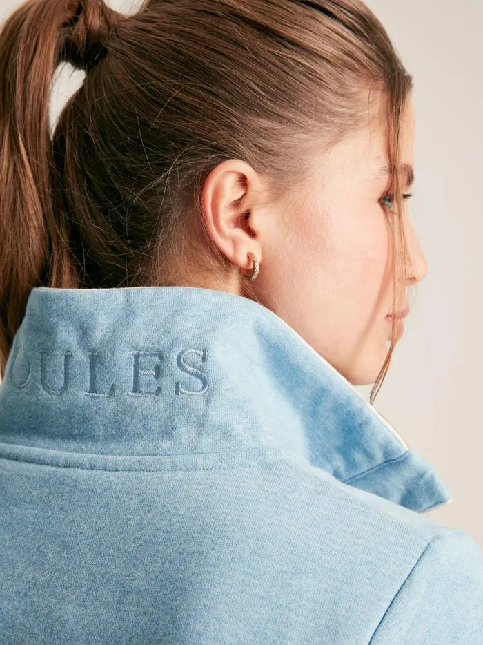 Joules Sweatshirts and Hoodies Women Blue Quarter Zip Funnel Neck Sweatshirt