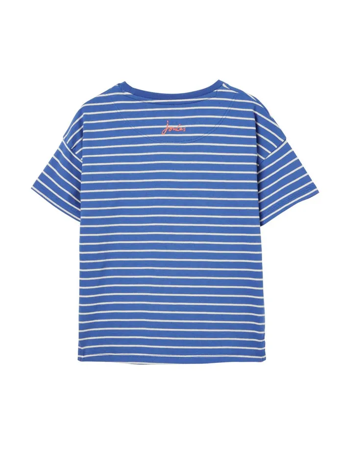 Joules Tops and Tshirts Girls Blue Bethany Short Sleeve Applique TShirt
