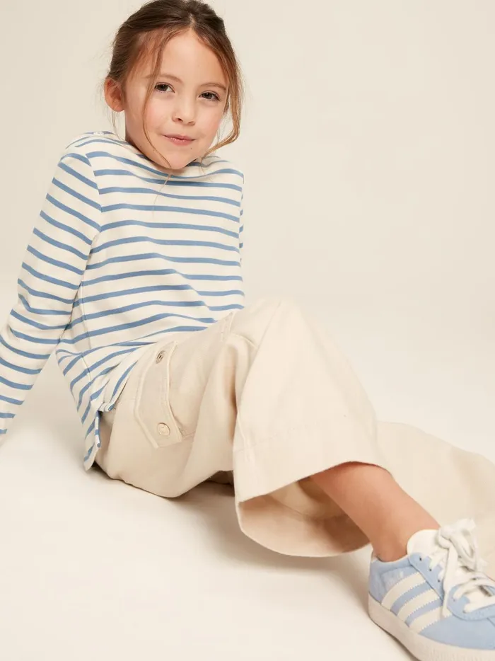 Joules Tops and Tshirts Girls Blue Striped Long Sleeve Jersey Top