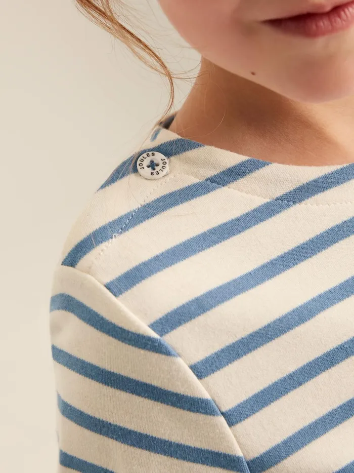 Joules Tops and Tshirts Girls Blue Striped Long Sleeve Jersey Top