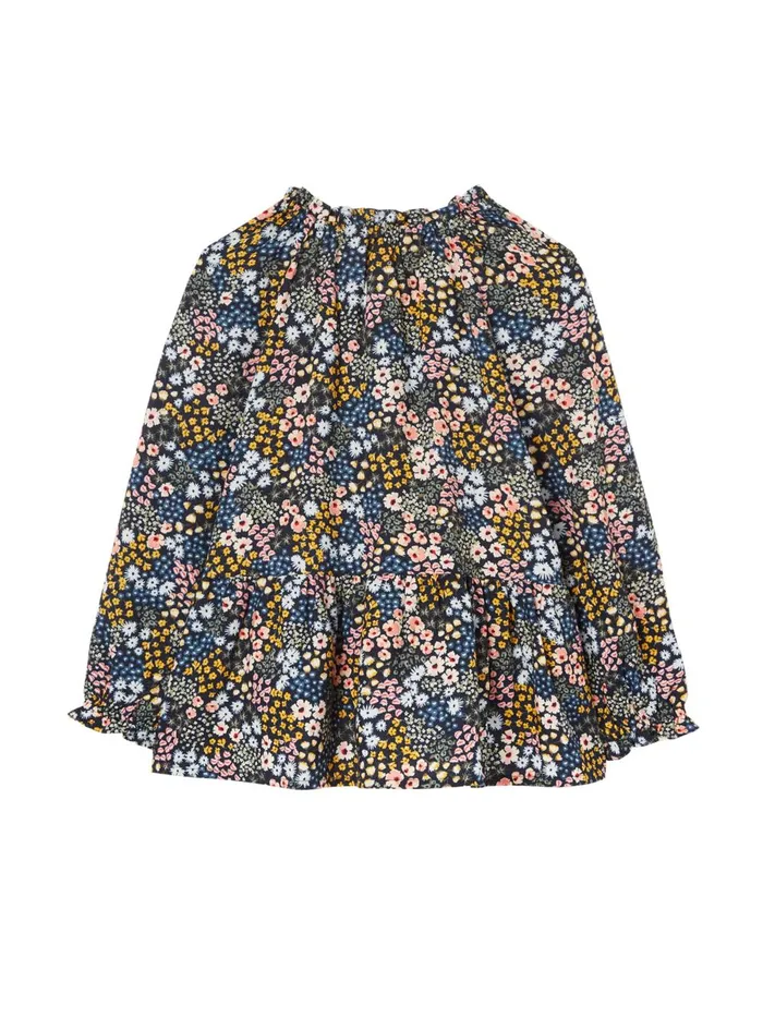 Joules Tops and Tshirts Girls Blue Tilly Notch Neck Tiered Woven Top 212 Years