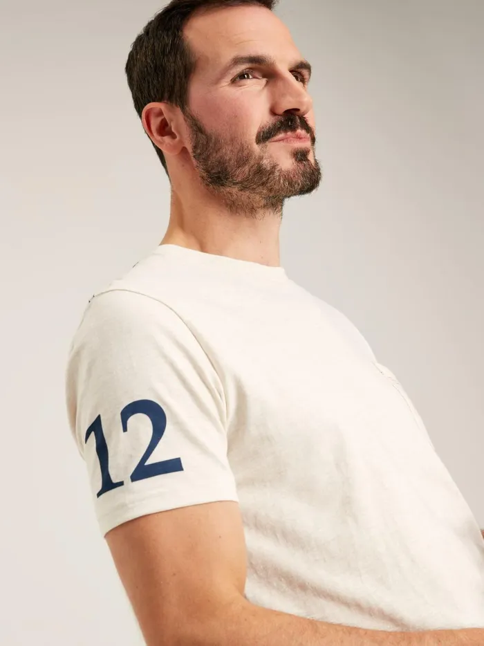 Joules Tops and Tshirts Men White Graphic TeeGraphic Jersey TShirt