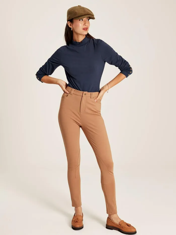 Joules Tops Women Navy Long Sleeve High Neck Jersey Top