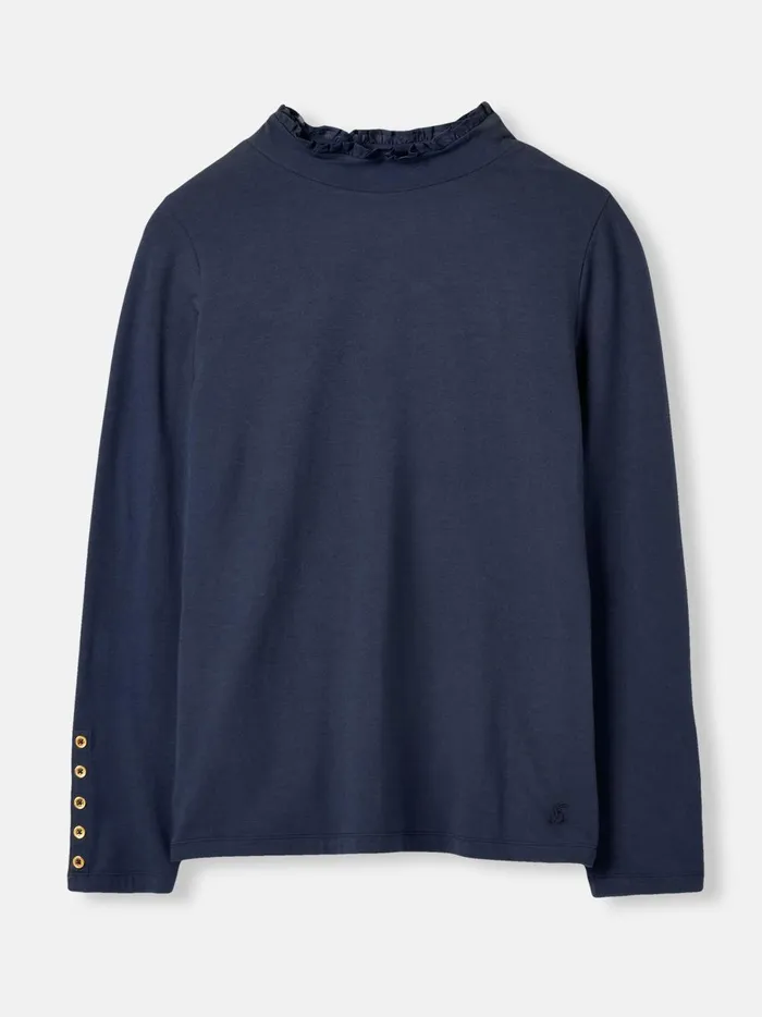 Joules Tops Women Navy Long Sleeve High Neck Jersey Top