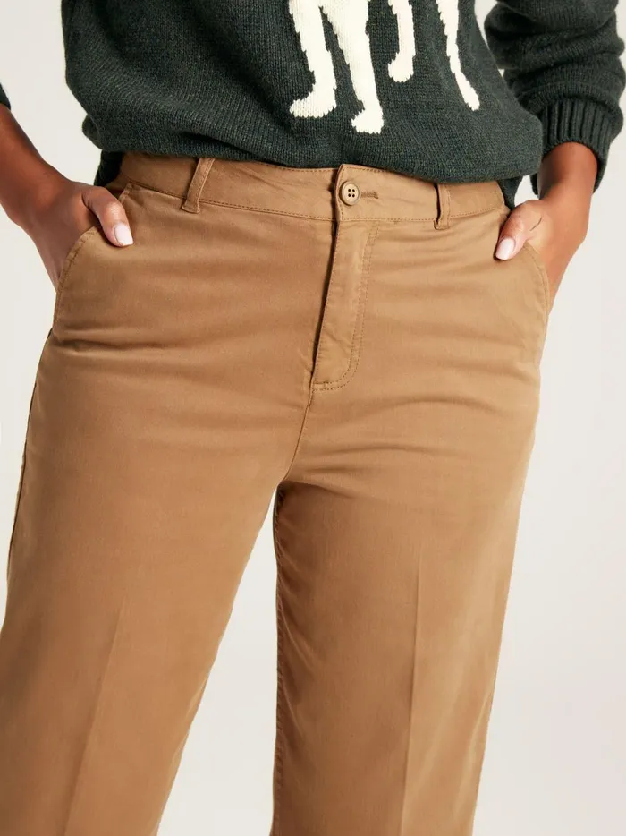 Joules Trousers and Leggings Women Tan Brown Straight Leg Chinos