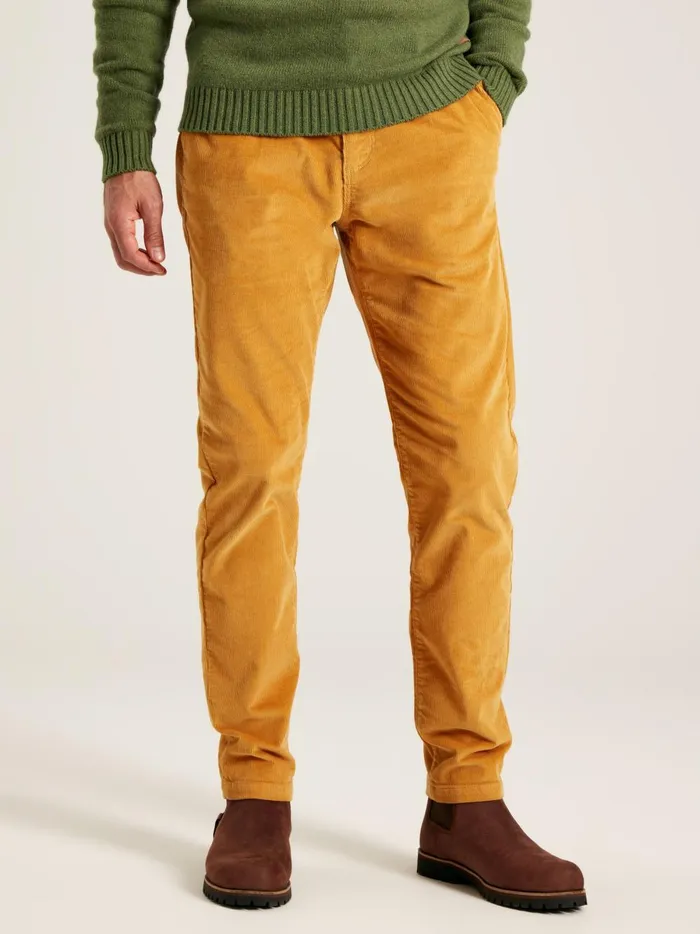 Joules Trousers Men Yellow Straight Leg Uroy Trousers