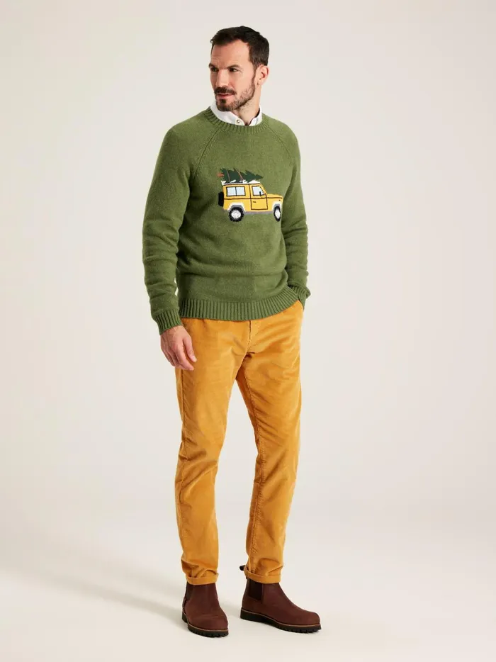 Joules Trousers Men Yellow Straight Leg Uroy Trousers