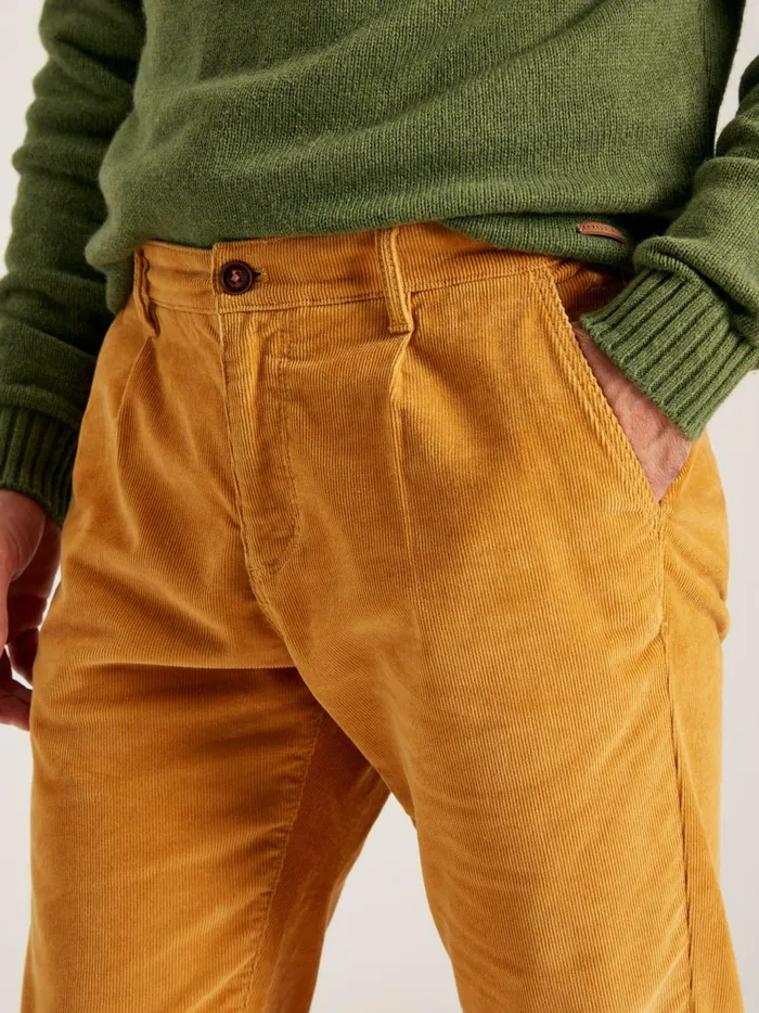 Joules Trousers Men Yellow Straight Leg Uroy Trousers
