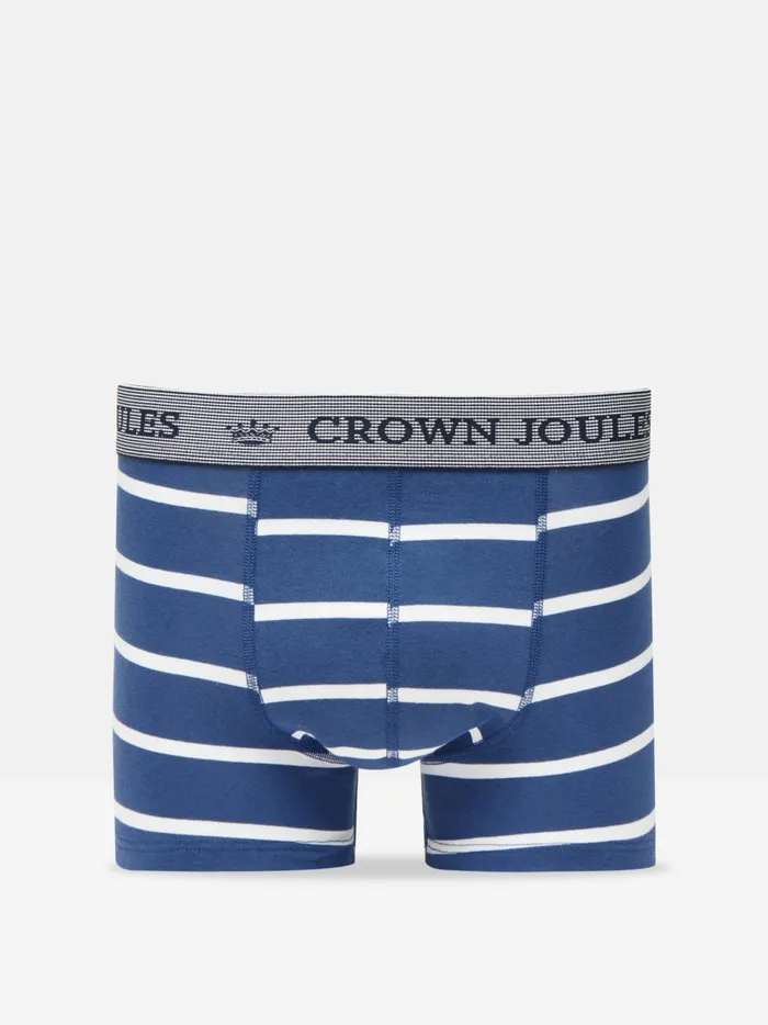 Joules Underwear Men Blue Tennis Cotton Boxer Briefs 2 Pack