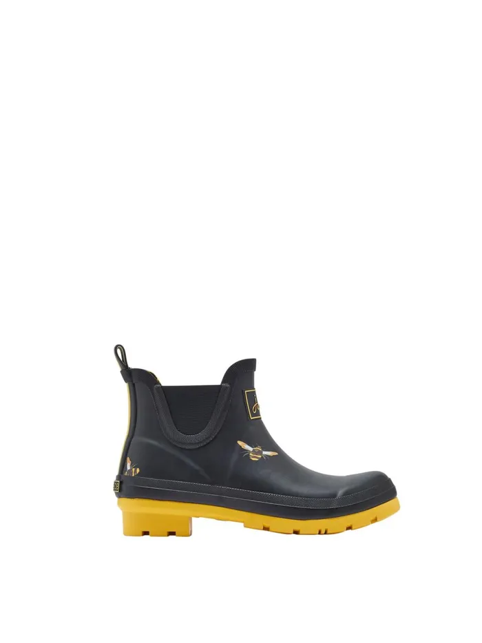 Joules Wellies Women Black Wellibob Short Height Printed Wellies