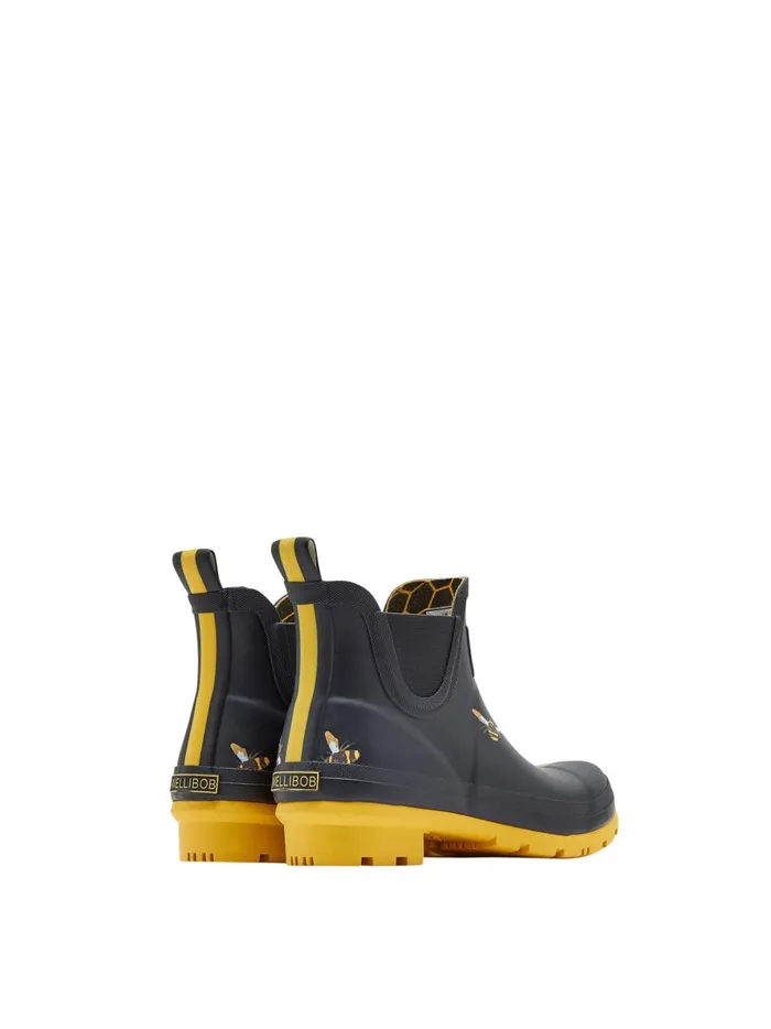 Joules Wellies Women Black Wellibob Short Height Printed Wellies