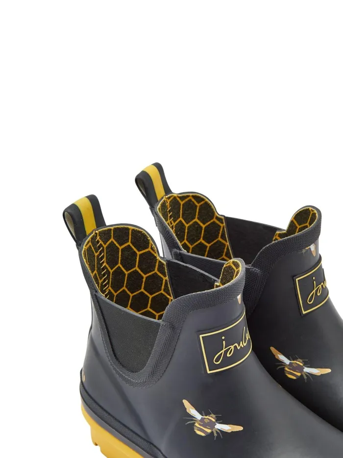 Joules Wellies Women Black Wellibob Short Height Printed Wellies