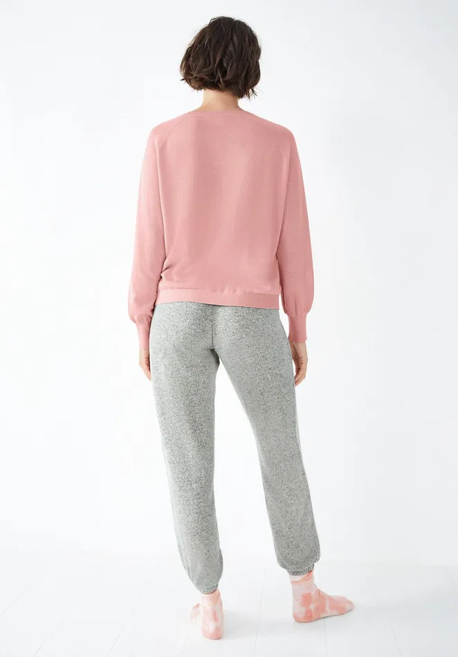 Jumpers and Cardigans Women Hush Kinsley Henley Jumper Soft Pink