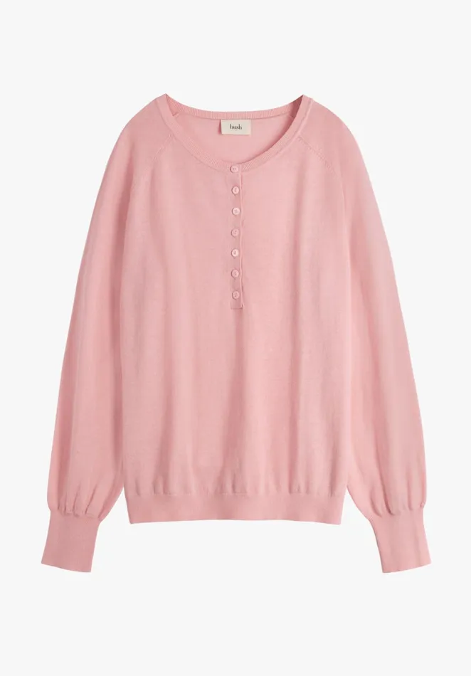 Jumpers and Cardigans Women Hush Kinsley Henley Jumper Soft Pink