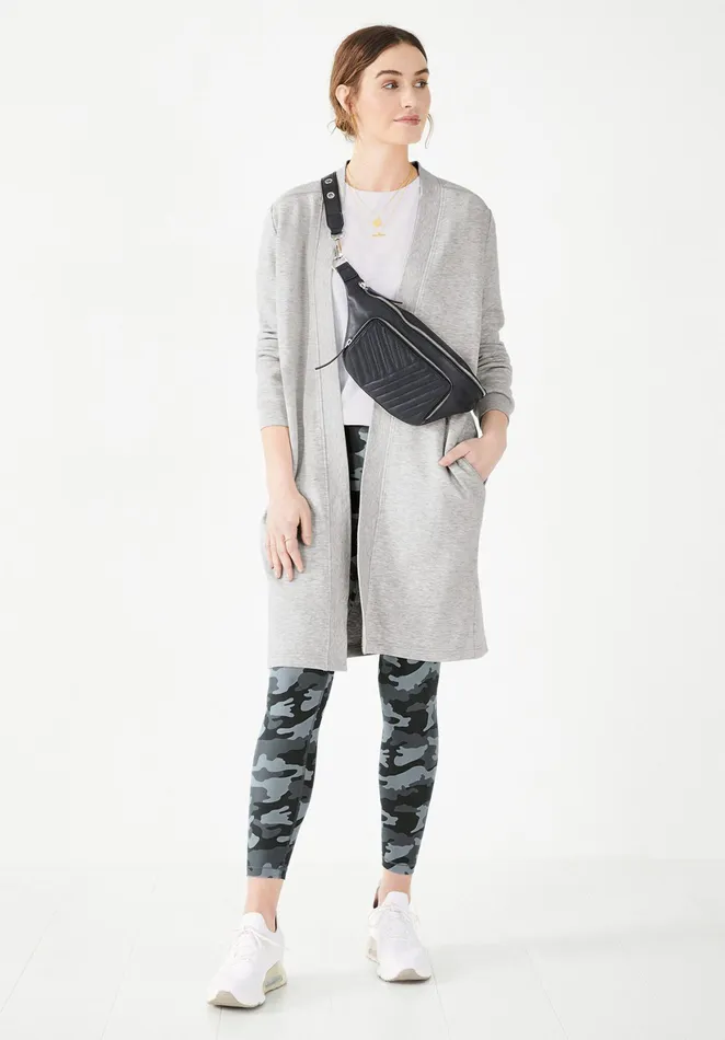 Jumpers and Cardigans Women Hush Ribbed Jersey Jacket Pale Grey Marl