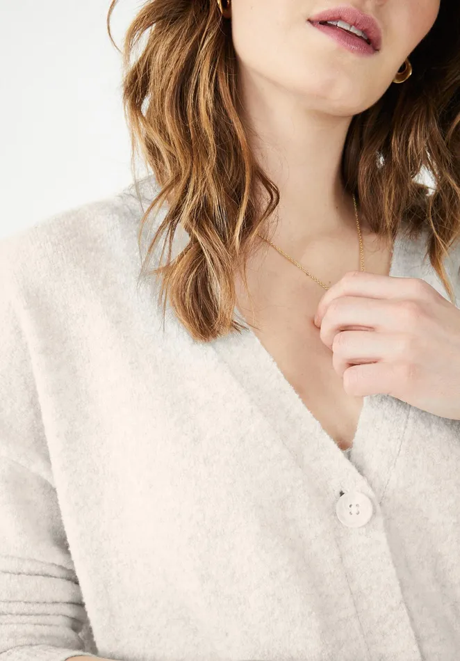 Jumpers and Cardigans Women Hush Yas Cardigan Palest Grey Marl