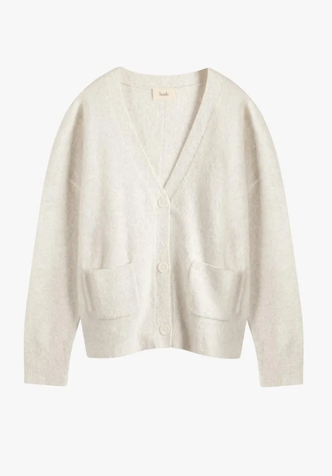 Jumpers and Cardigans Women Hush Yas Cardigan Palest Grey Marl