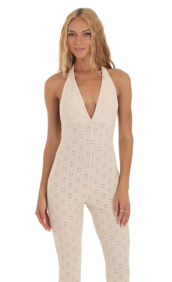 Jumpsuit Cream Women LUCY IN THE SKY Jumpsuits Jumpsuit Cream Women LUCY IN THE SKY Jumpsuits