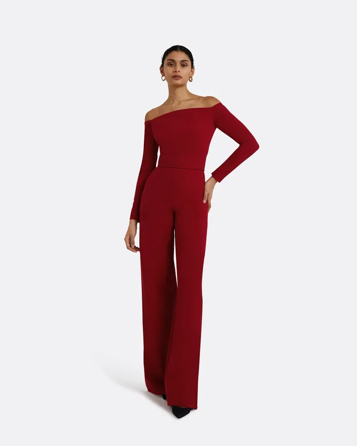 Jumpsuits Women Veasna Azalea Red Jumpsuit Azalea Red Safiyaa