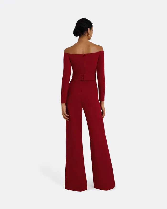 Jumpsuits Women Veasna Azalea Red Jumpsuit Azalea Red Safiyaa