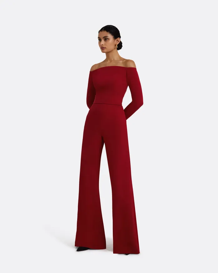 Jumpsuits Women Veasna Azalea Red Jumpsuit Azalea Red Safiyaa