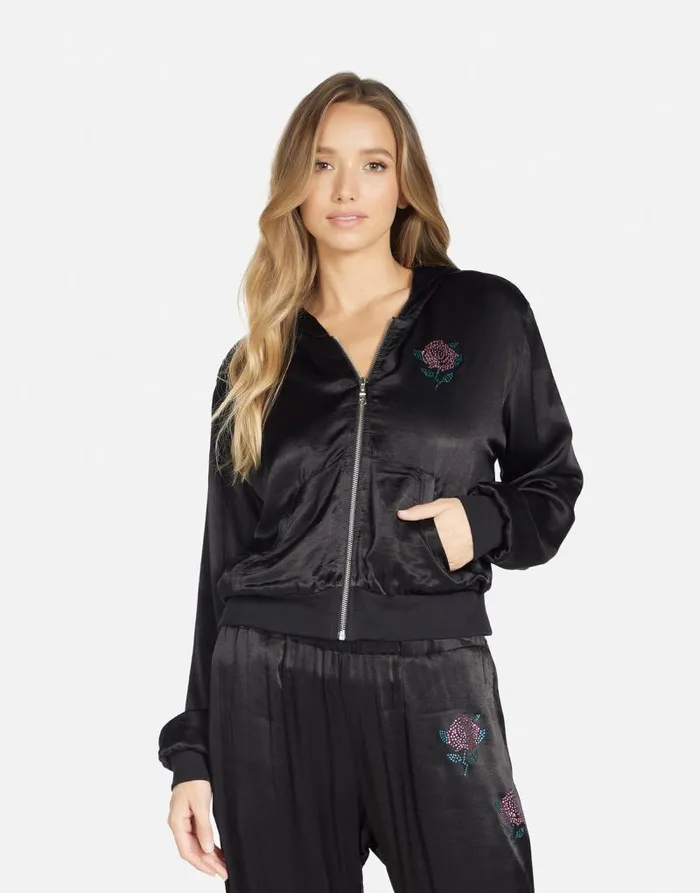 Kathleen Crystal Roses Black Women Lauren Moshi Hoodies