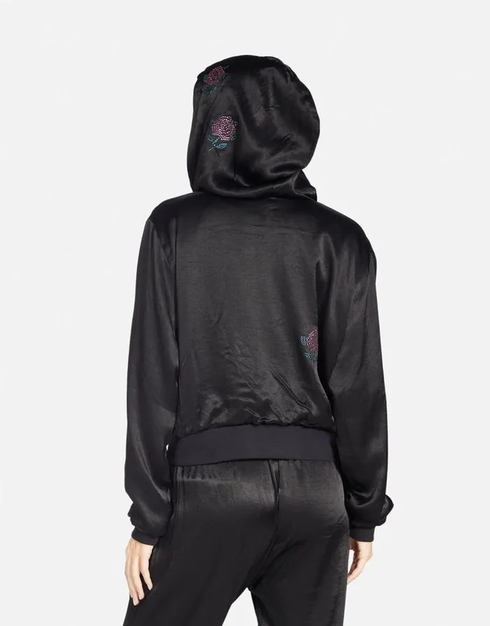 Kathleen Crystal Roses Black Women Lauren Moshi Hoodies