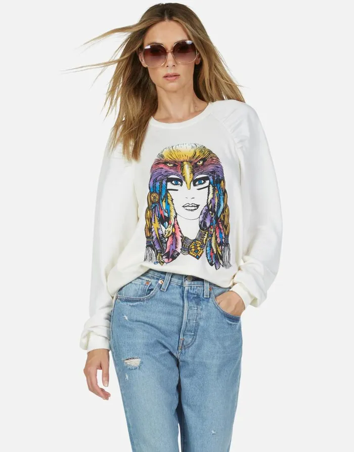 Kaylin Rainbow Lady Eagle Milk Women Lauren Moshi Long Sleeve