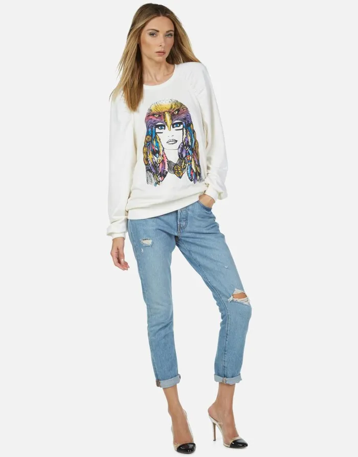 Kaylin Rainbow Lady Eagle Milk Women Lauren Moshi Long Sleeve