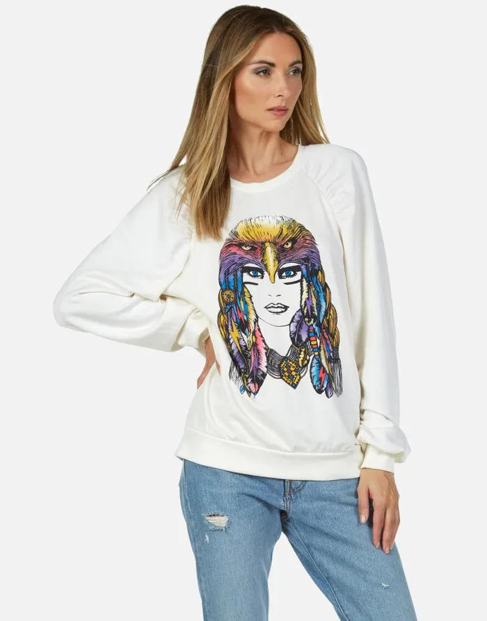 Kaylin Rainbow Lady Eagle Milk Women Lauren Moshi Long Sleeve