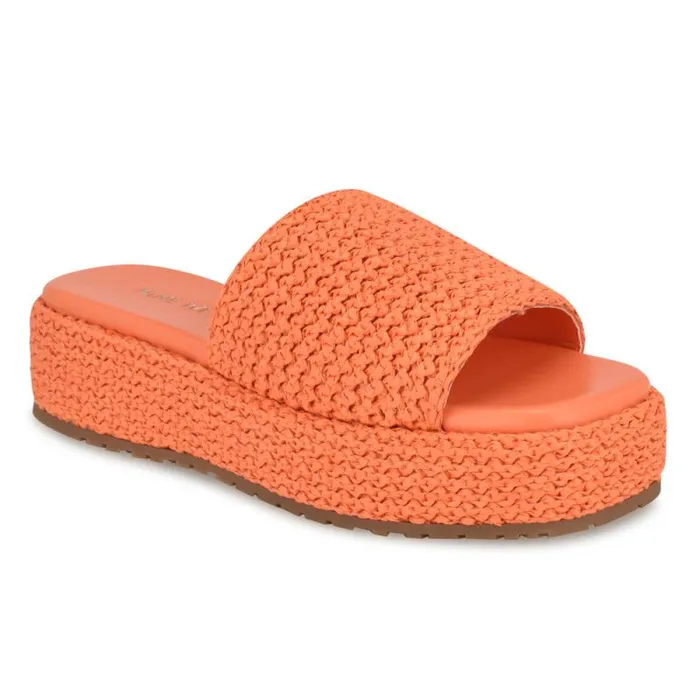 Keziah Flatform Slide Sandals Orange Women Nine West Sandals Keziah Flatform Slide Sandals Orange Women Nine West Sandals
