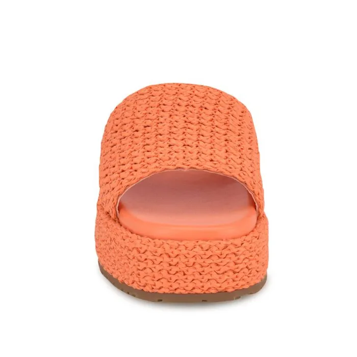 Keziah Flatform Slide Sandals Orange Women Nine West Sandals Keziah Flatform Slide Sandals Orange Women Nine West Sandals