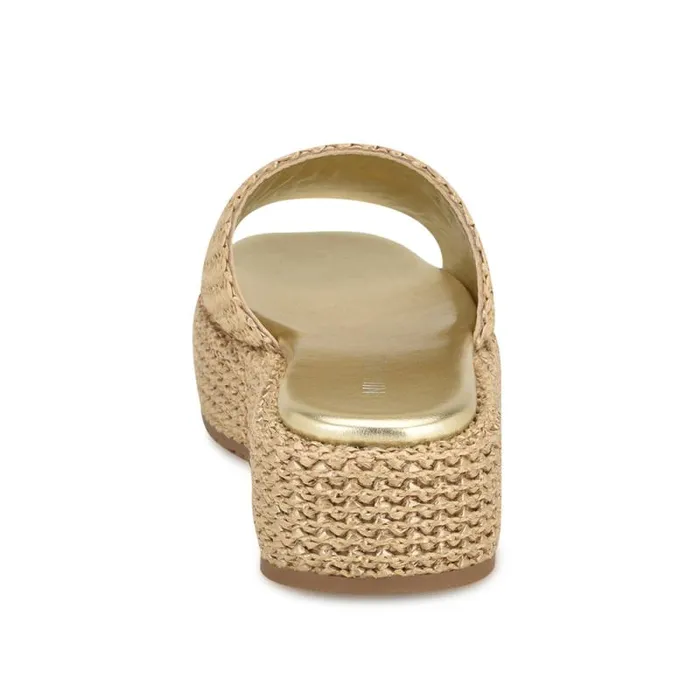 Keziah Flatform Slide Sandals Platino Women Nine West Sandals