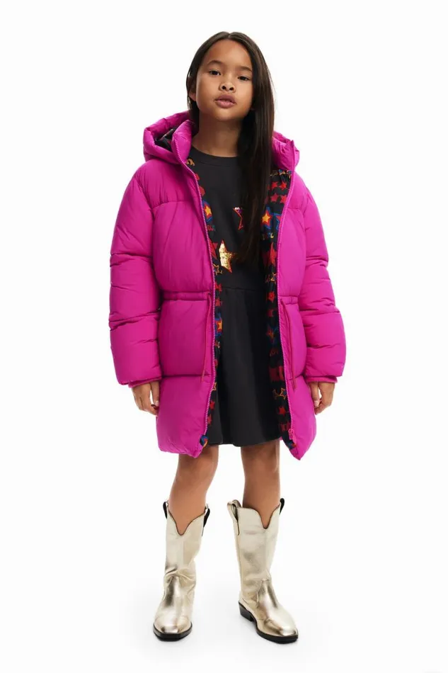 Kids Coats And Jackets Desigual Long Coat Large Hood Pockets
