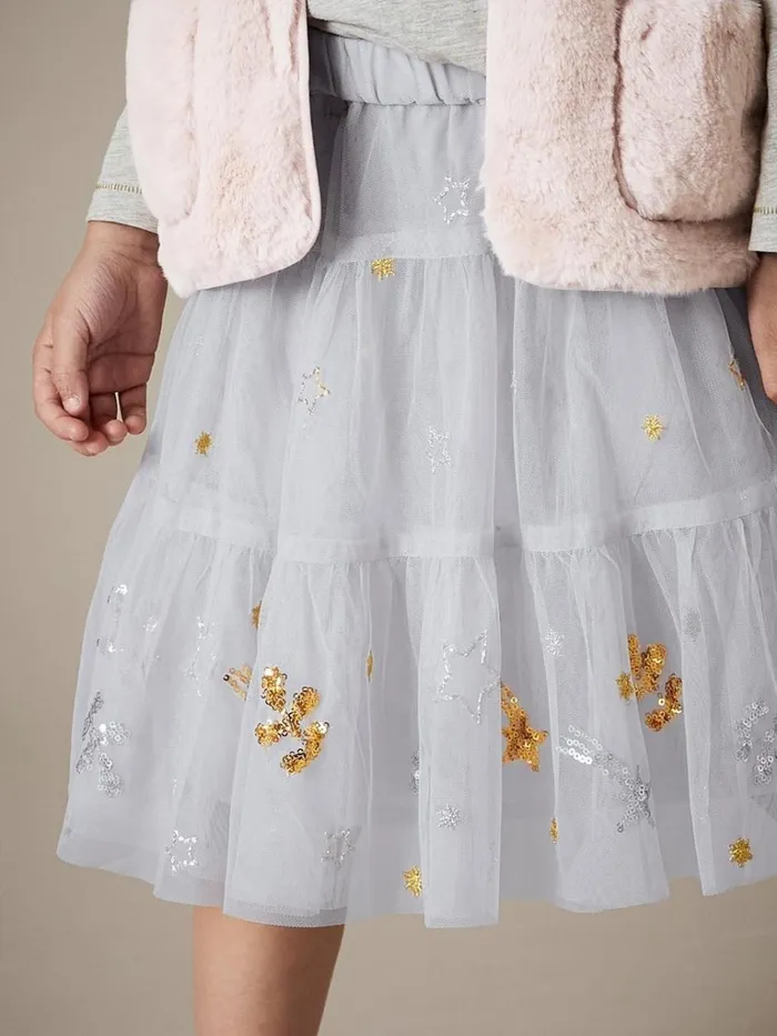Kids DRESSES and SKIRTS White Stuff Naomi Embellished Tuelle Skirt Natural White Kids DRESSES and SKIRTS White Stuff Naomi Embellished Tuelle Skirt Natural White