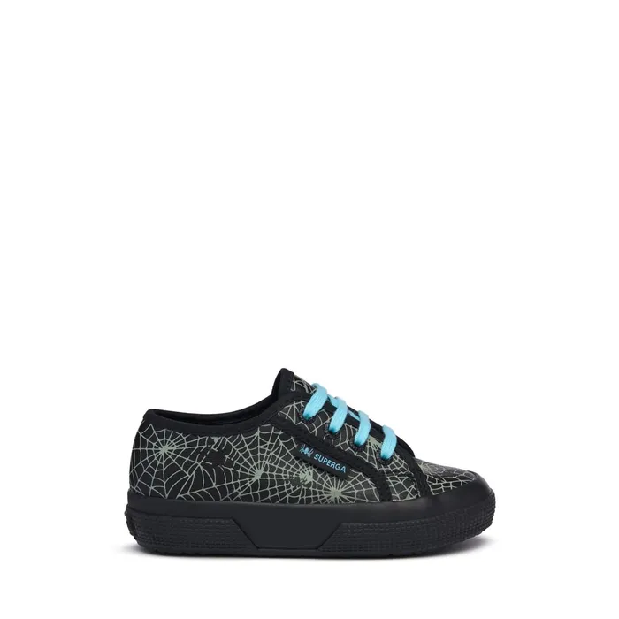 Kids Kid Unisex 2750 KIDS VEGAN MATERIAL SPIDER WEB Low Cut BLACK Superga Low Cut