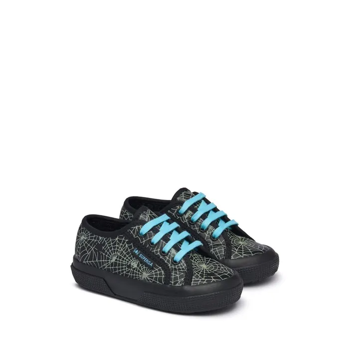 Kids Kid Unisex 2750 KIDS VEGAN MATERIAL SPIDER WEB Low Cut BLACK Superga Low Cut