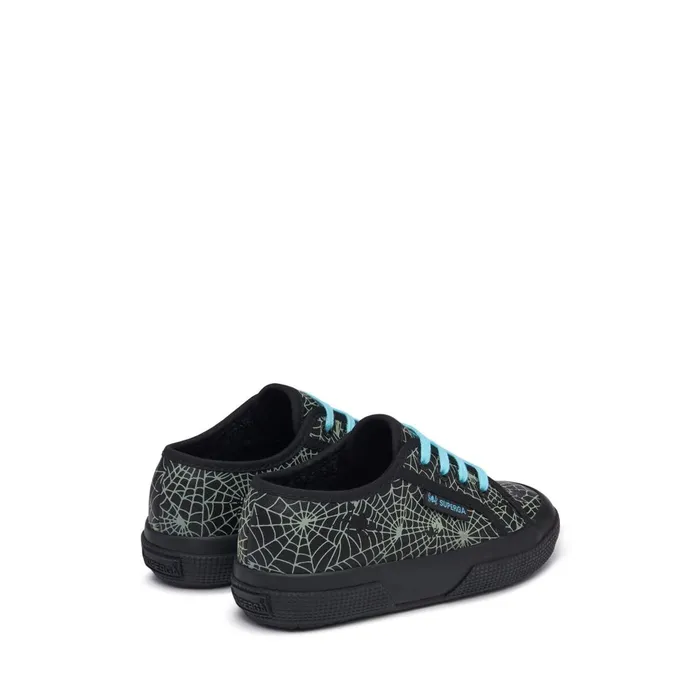 Kids Kid Unisex 2750 KIDS VEGAN MATERIAL SPIDER WEB Low Cut BLACK Superga Low Cut