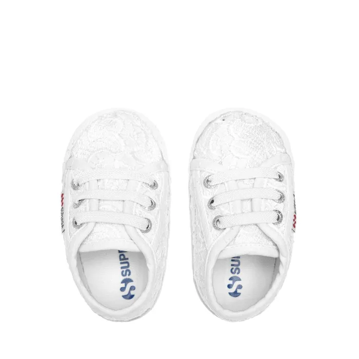 Kids Sneakers Girl 4006MACRAMEB Low Cut WHITE Superga Newborns