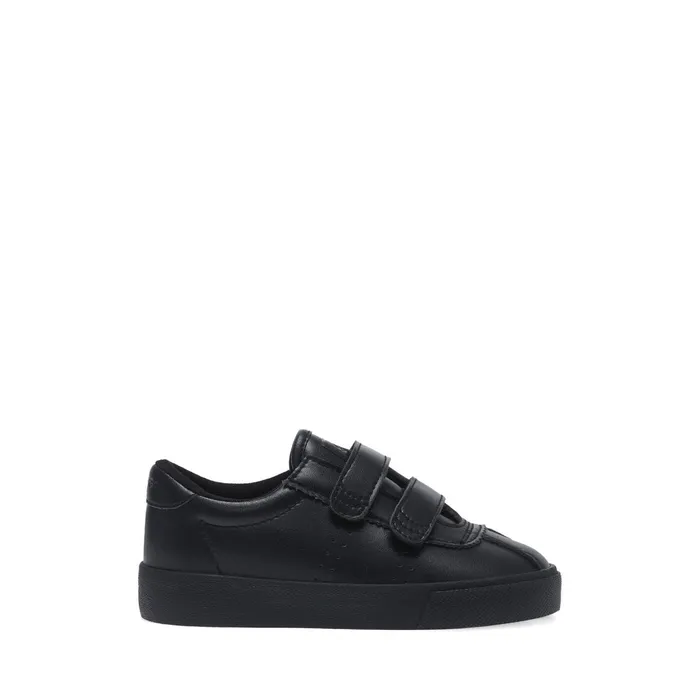 Kids Sneakers Kid Unisex 2843 KIDS CLUB S STRAPS VEGAN MATERIAL Low Cut TOTAL BLACK Superga Low Cut