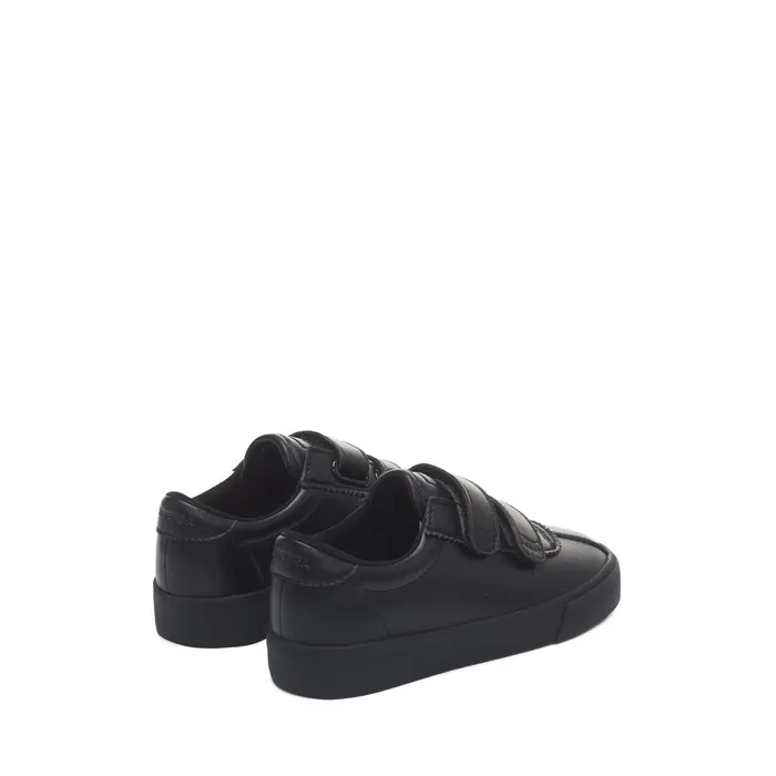 Kids Sneakers Kid Unisex 2843 KIDS CLUB S STRAPS VEGAN MATERIAL Low Cut TOTAL BLACK Superga Low Cut
