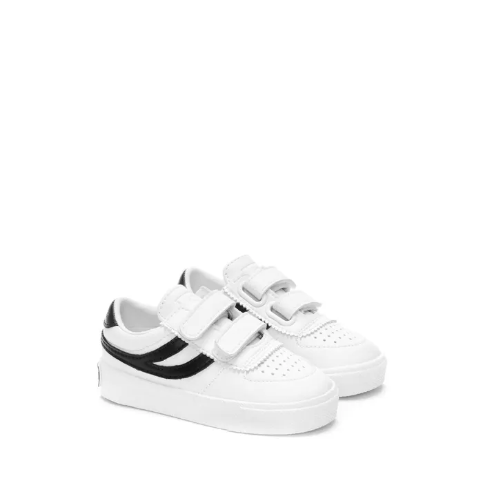 Kids Sneakers Kid Unisex 2846 KIDS SEATTLE STRAPS VEGAN MATERIAL Low Cut WHITEBLUE GREY DK Superga Children