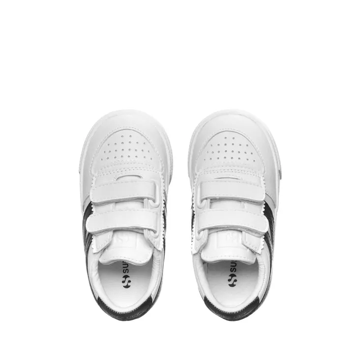 Kids Sneakers Kid Unisex 2846 KIDS SEATTLE STRAPS VEGAN MATERIAL Low Cut WHITEBLUE GREY DK Superga Low Cut