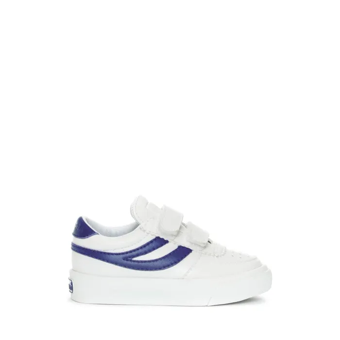 Kids Sneakers Kid Unisex 2846 KIDS SEATTLE STRAPS VEGAN MATERIAL Low Cut WHITEBLUE ROYAL Superga Children