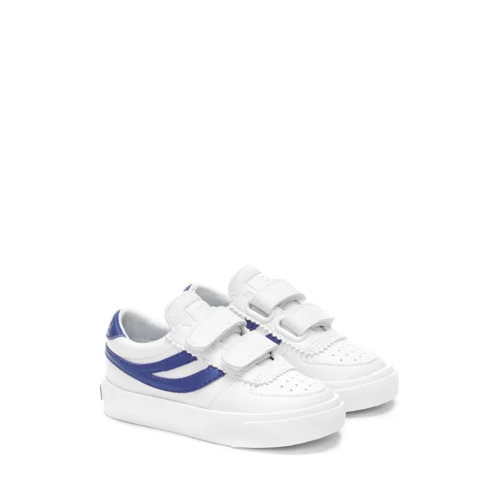 Kids Sneakers Kid Unisex 2846 KIDS SEATTLE STRAPS VEGAN MATERIAL Low Cut WHITEBLUE ROYAL Superga Children